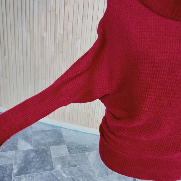David Lawrence Red Pink Waffle Jumper M Fit 8 - 10 Cashmere Angora Lambswool - Picture 3 of 9
